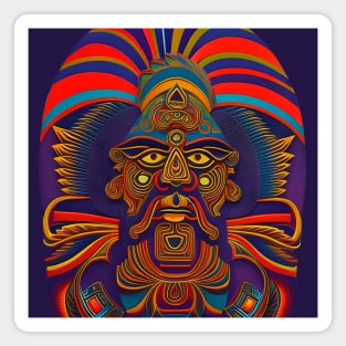 New World Gods (35) - Mesoamerican Inspired Psychedelic Art Magnet